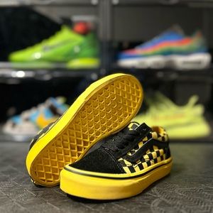 Vans Old Skool Black and Yellow Checkered